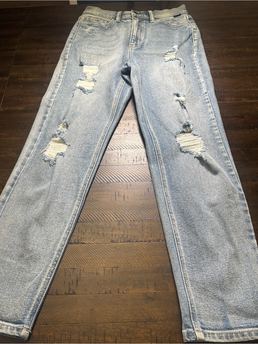 Cello Light Blue Distressed Straight Leg Jeans Size 3  #J103